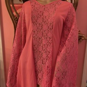 Festive Pink Lace Dress